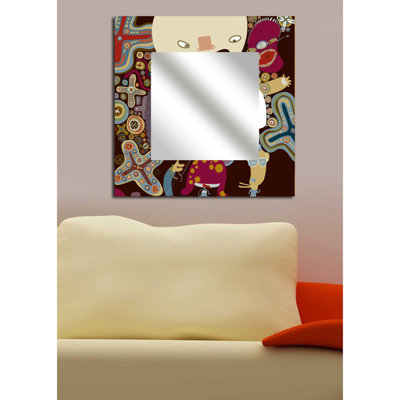 Stylish Decorative Mirror with Plexiglass, 19.7 x 19.7 inches | Durable 100% MDF Frame, Thickness: 0.3 inches | Ideal for Living Room, Bedroom, or Entryway Decor, Enhances Any Space with Modern Elegance