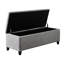 Banc gris avec fermeture en douceur et compartiment intérieur pour le rangement des idées de décoration intérieure