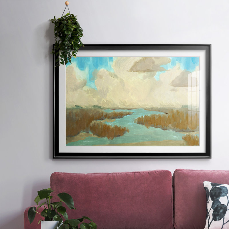 «Fripp Island Water I», reproduction d'art sur papier, Noir, H 15 po x l 21 po x P 1,5 po