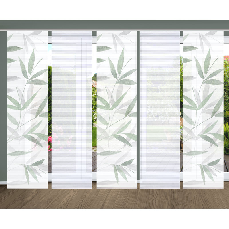 Semi Sheer Sliding Panel, Sage