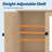 22.2" Wall Mount Mirror Medicine Cabinet, Waterproof Oak Cabinet with Adjustable Shelf for Bathroom-1509947401