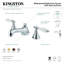 Robinet de salle de bain espacé à deux poignées et 3 poignées à fixation sur le comptoir avec bonde escamotable en laiton Kingston-28284690