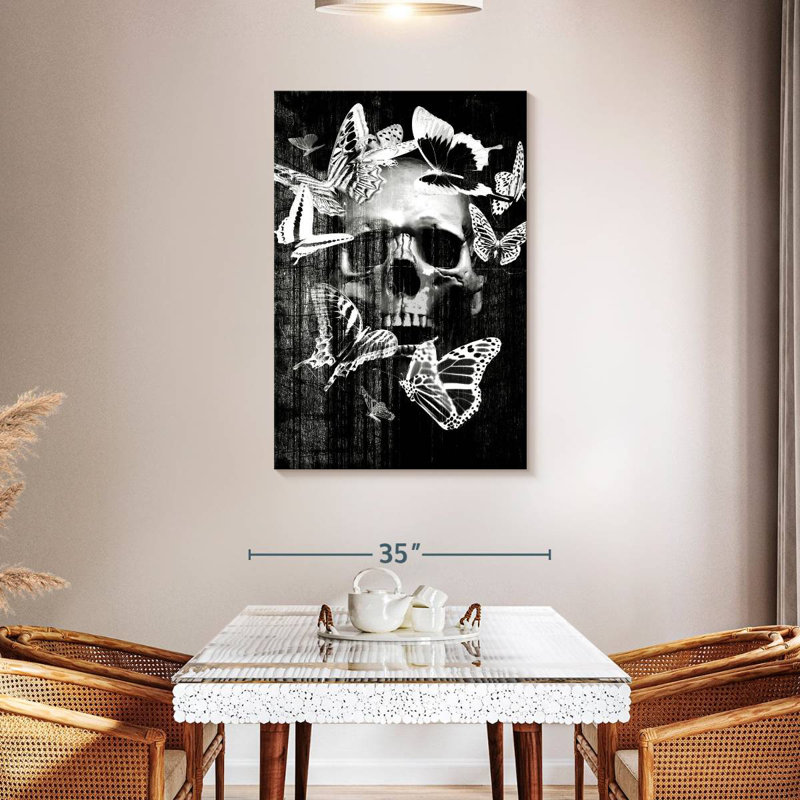 Hitzel Skull Butterfly Crown, 45" H x 30" W