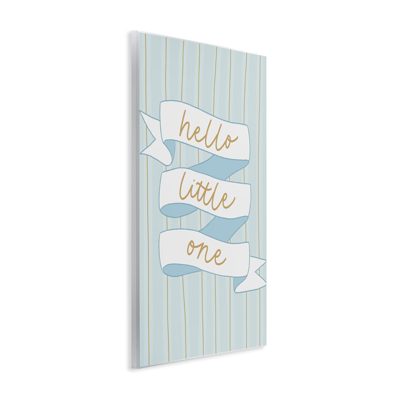 Blue Hello Little One, plaque murale par Amanda Houston, H 15 po x l 10 po