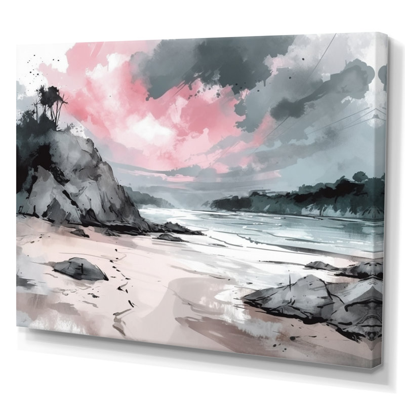 «Ocean's Embrace II», reproduction sur toile encadrée, H 24 po x l 32 po x P 1 po, Toile tendue