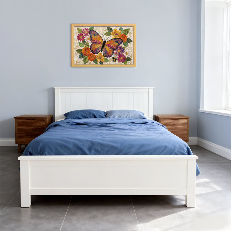 Animaux, impression de jardin floral, H 16 po x l 24 po, Toile tendue, Ne s’applique pas