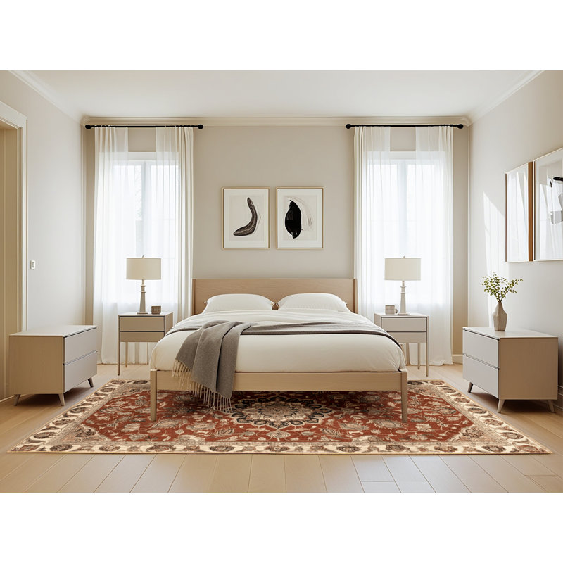 Tapis brun lavable à la machine, Rectangle de 5 pi x 8 pi