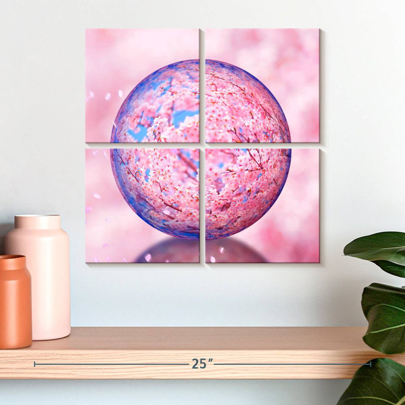 Harnek Sakura Crystal Orb, 18" H x 18" W