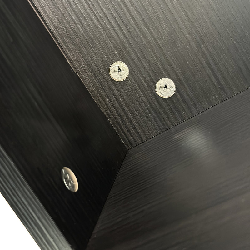 Table de chevet 47,24 "hexagonale Sumac Burmese 2PCS, Brun-noir