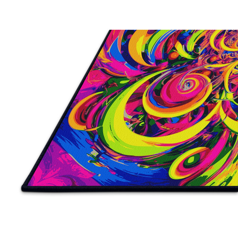 Kaleidoscope Burst Rug, Rectangle 5' x 8'