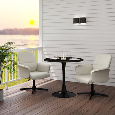 Ensemble de table et chaises d'extérieur modernes avec chaises pivotantes réglables Modern