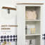 Armoire de rangement mince pour salle de bain avec trois tablettes ouvertes