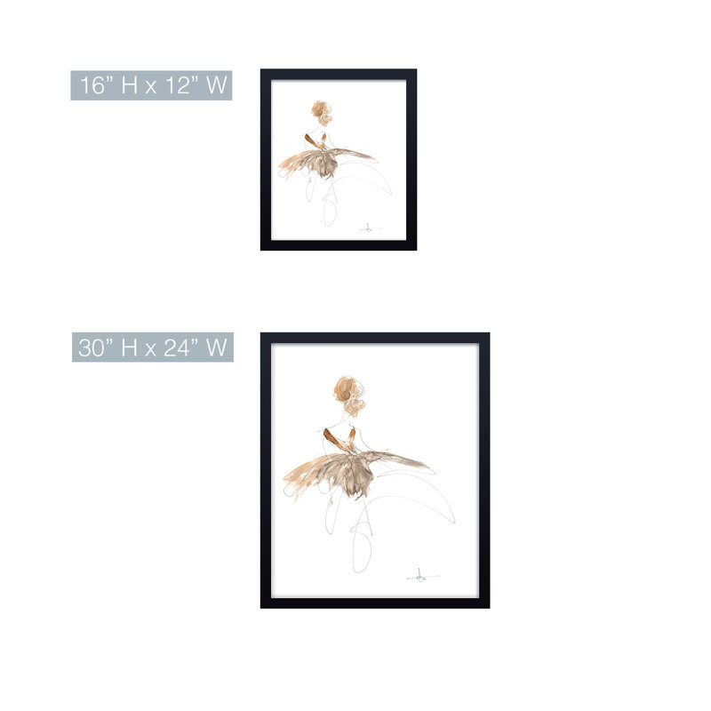 'Study Of Dress No.4' Framed Print Wall Art, 30" H x 24" W x 1" D