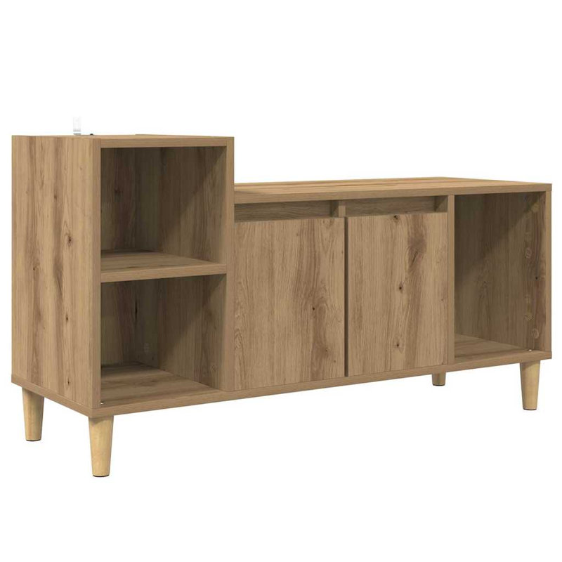 Unfinished TV Stand, 55cm H x 100cm L x 35cm W, Artisan Oak