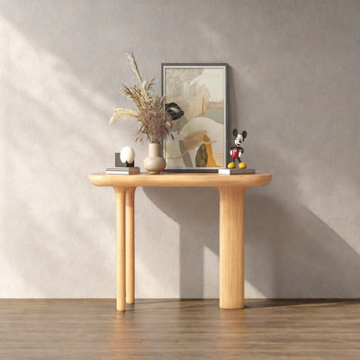 Retro Minimalist Solid Wood Console Table