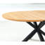 Table extensible avec plateau et pieds en métal pour divers espaces domestiques, 120 / 160X120x75cm, aspect chêne teinté, expérience d'assemblage facile au bureau, couleur facile à entretenir