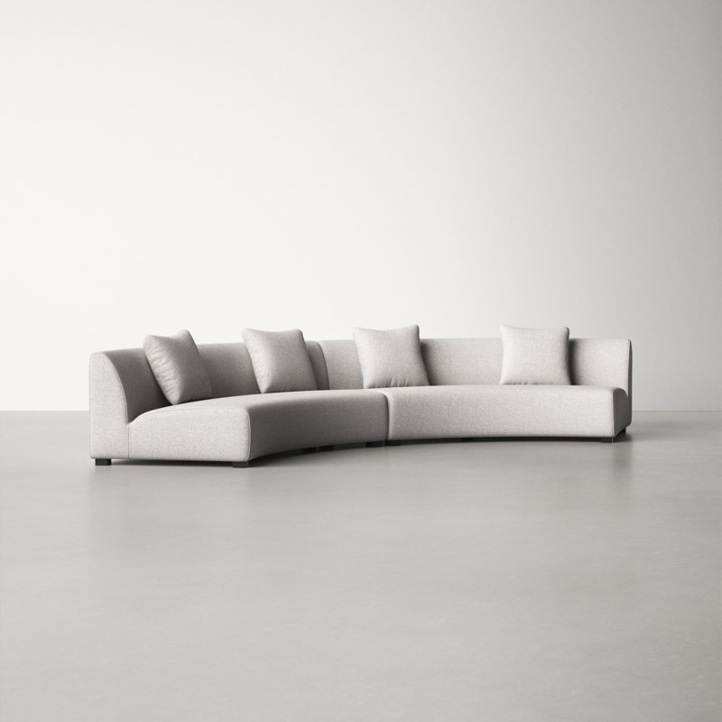 Aileen Upholstered Curved Sectional Symmetrical, Knoll Sand