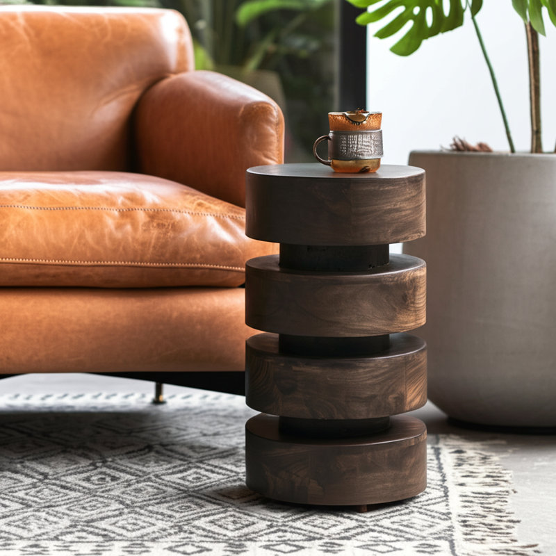 Forge Tier Accent Table, 30" H x 12" W x 12" D