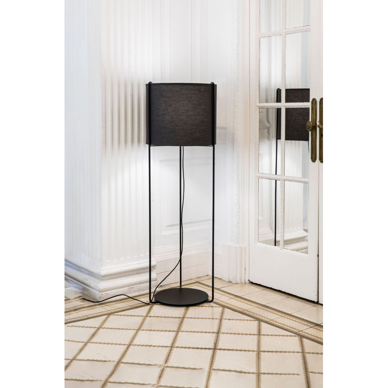 Drum Floor Lamp, Gray