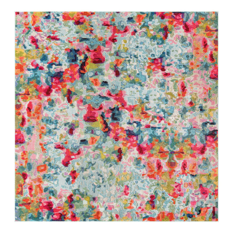 Hashimoto Abstract Multi Area Rug, Square 5'3"