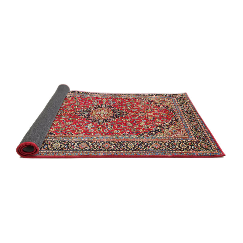 Tapis traditionnel rouge / brun, Rond 3 pi