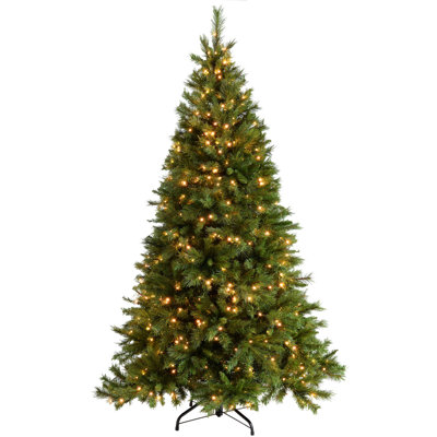 Victorian Lighted Artificial Pine Christmas Tree