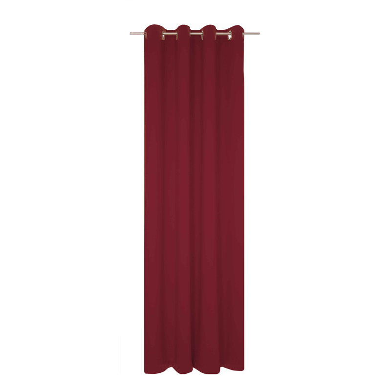 Torquay Semi Sheer Curtain Pair, 145cm Width x 150cm Drop, Red