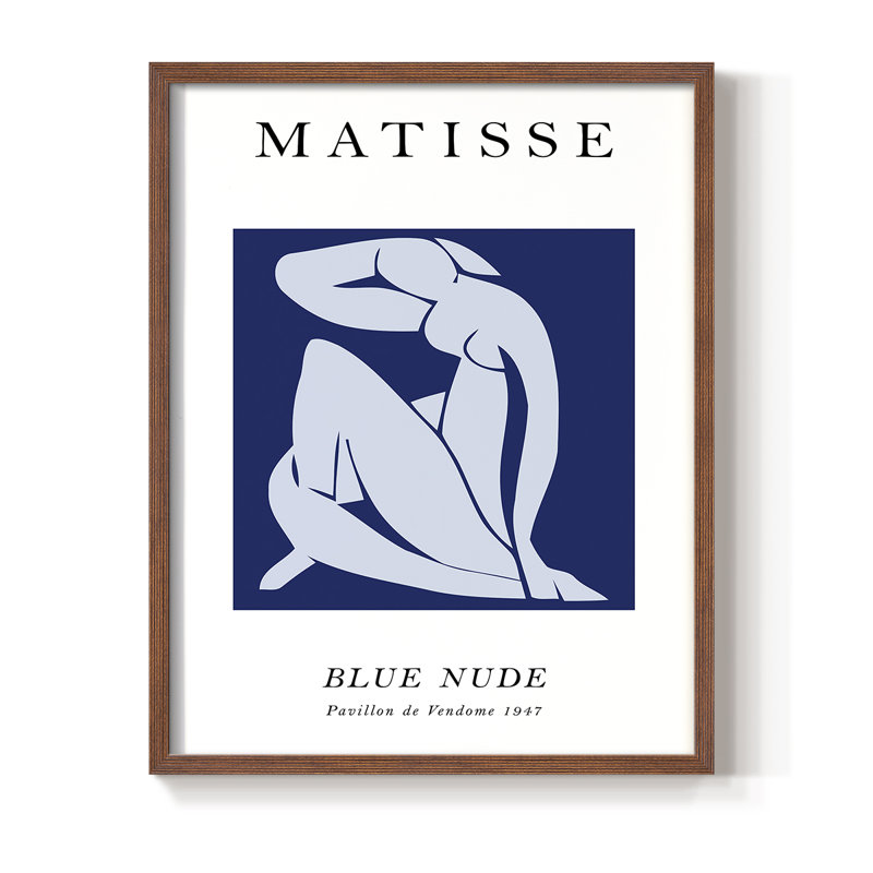 Matisse CCXCVII, reproduction encadrée - bois massif, Brun, H 10 po x l 8 po