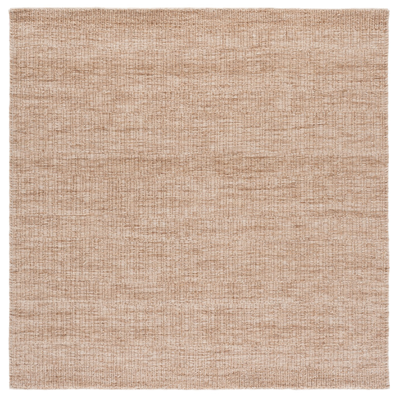Natura 230 Hand Woven Wool Pile No Pattern Rug, Square 6'