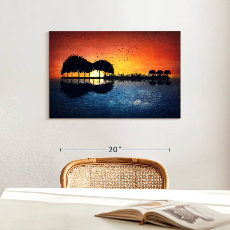 " Guitar Sunset ", 24" H x 16" W x 1.25" D