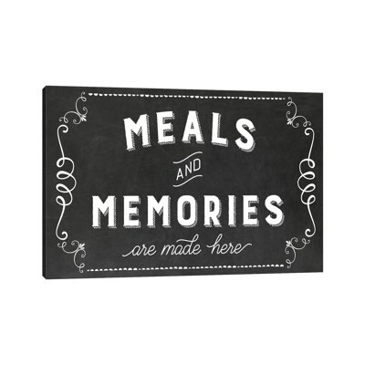 Meals & Memories 1 Piece Wrapped Canvas Wall Art