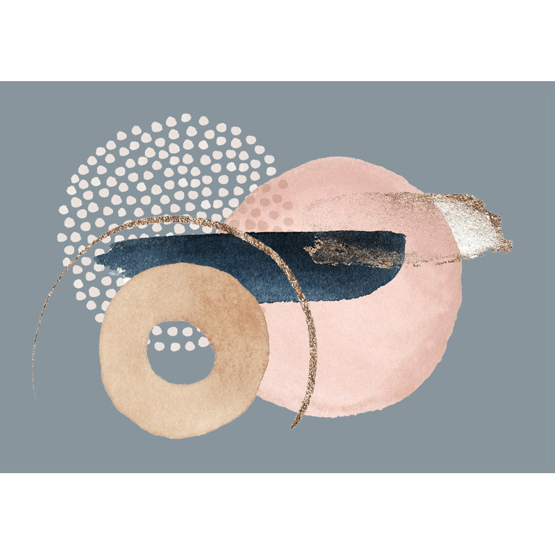 Friedeburg Machine Woven Grey/ Pink/ Beige Rug, Rectangle 90 x 150cm