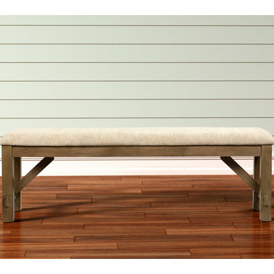 Wood Fabric Upholstered Dining Bench