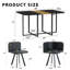 Ensemble de table de salle à manger 7 pièces avec 6 chaises en polyuréthane noir, table de cuisine rectangulaire à deux tons noir et grain de bois (planche de triamine), ensemble de mobilier de salle à manger moderne pour petit espace, appartement, restaurant-129226119-129226118