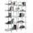 5 Tier Vintage Industrial Bookcase, Metal Frame and MDF Board, Open Shelf for Home Office Storage and Display