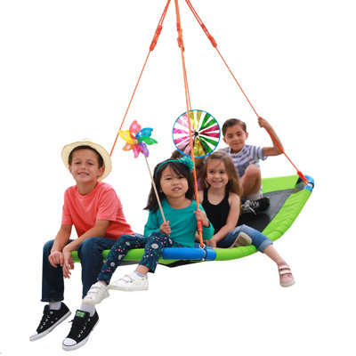 Platports Giant Platform Swing with Chains – Extra-Large Outdoor Swing