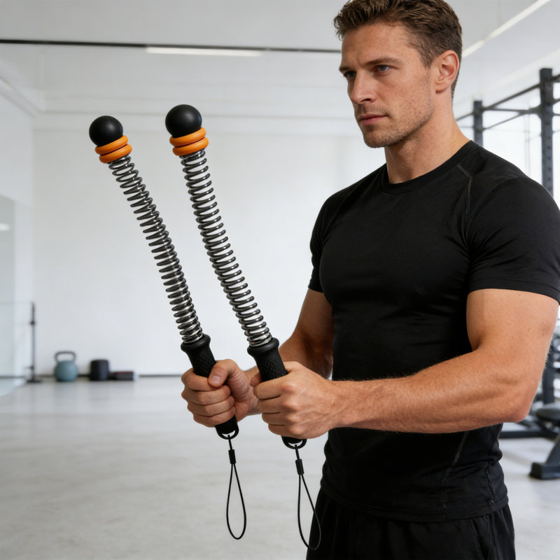 2PCS Battle Ropes, Portable Battle Ropes, Weighted Workout Ropes, Orange