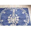Blue Hand-Knotted Wool Floral Trelliswork Geometric Modern Contemporary Carpet Rug-1682258790