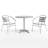 Moraal Round Aluminum Indoor-Outdoor Table Set with 2 Slat Back Chairs-728214427-795904946