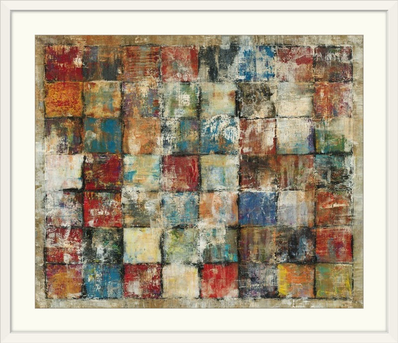 « family tree » par l’impression de peinture Hilario Gutierrez, H 32 po x l 38 po x P 1 po, Cadre blanc