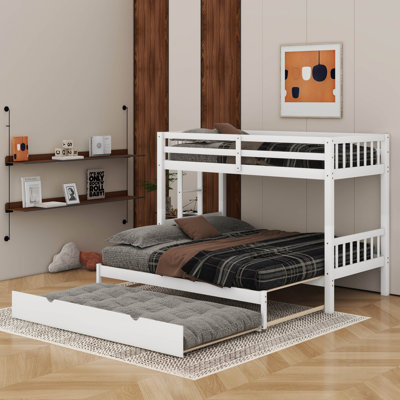 Twin Over Twin Pull-Out Bunk Bed With Trundle