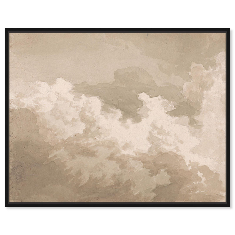 «Sky Study Canvas Farmhouse Landscape» par Art Remedy, H 21 po x l 17 po, Cadre flottant noir