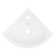 20" Point Roberts 27.13" Tall White Porcelain Corner Pedestal/Wall Bathroom Sink with Overflow