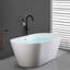 45 1/4 po Robinet de baignoire autoportant à 2 poignées avec pomme de douche à main-111704747