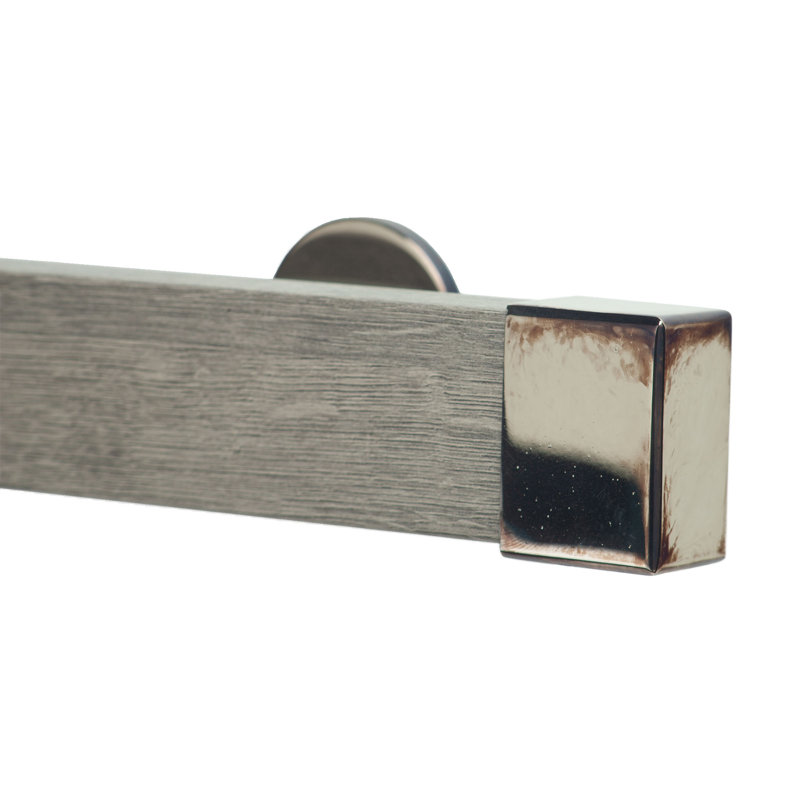 Single Curtain Rod, 2" H x 84" W x 3.12" D, Chrome