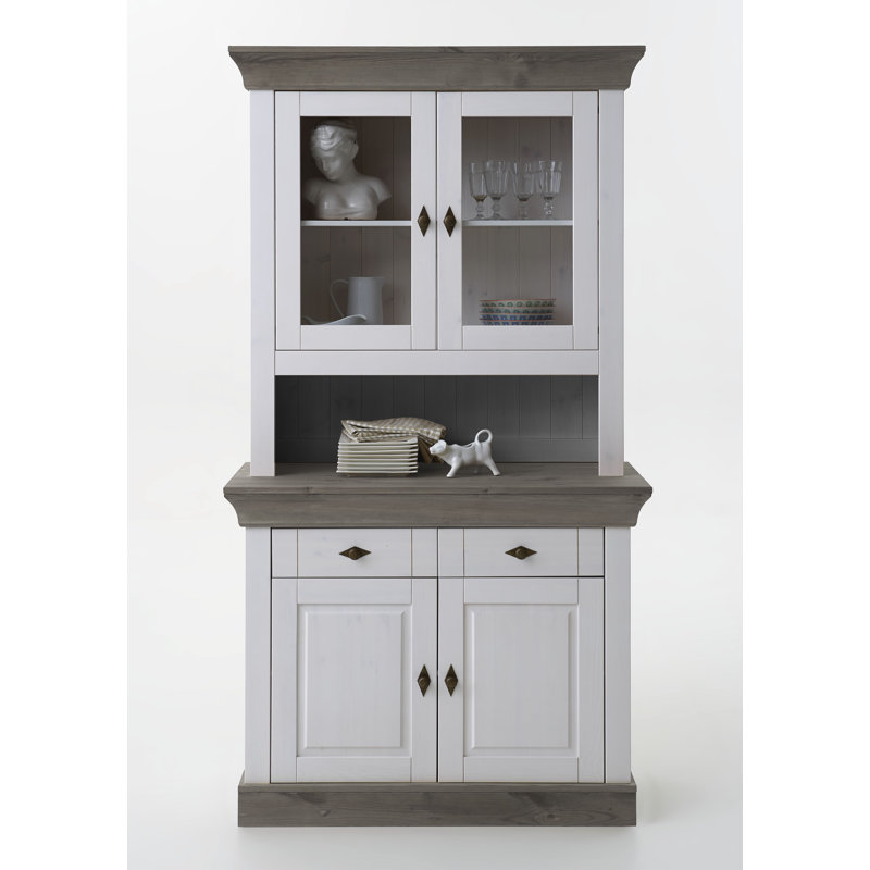 Kelly Display Cabinet, White/Grey