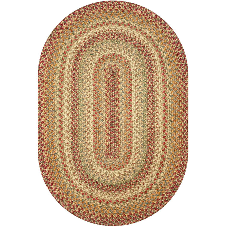Dajohn Jute Braided Non-Shedding Country Brown/Cream Rug