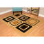 Tapis géométrique brun clair Elisavet-1041480684