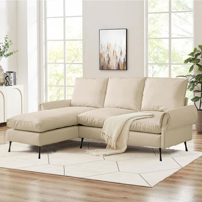 Kray Faux Leather L-Shaped Sectional Reversible