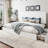 Silvester Modern Upholstered Platform Storage Bed with Wooden Slats, no box spring needed-86592362-89199072